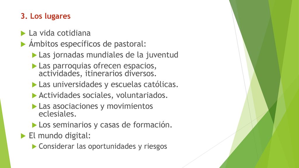 Ámbitos específicos de pastoral: Las jornadas mundiales de la juventud