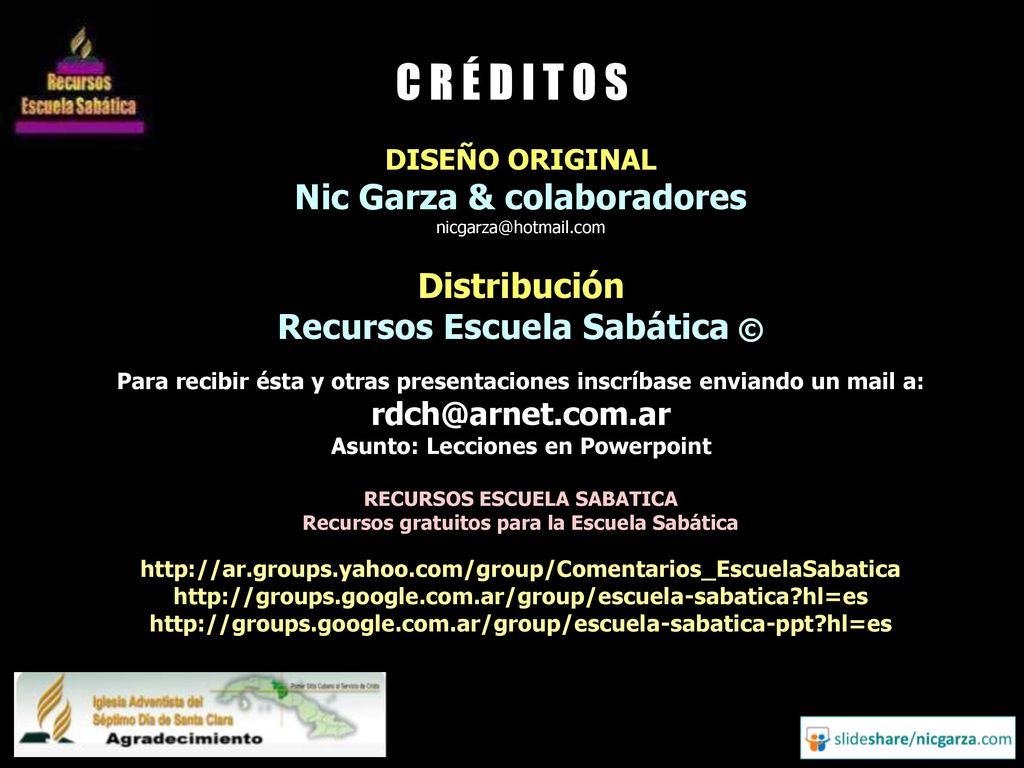 C R É D I T O S Nic Garza & colaboradores Distribución