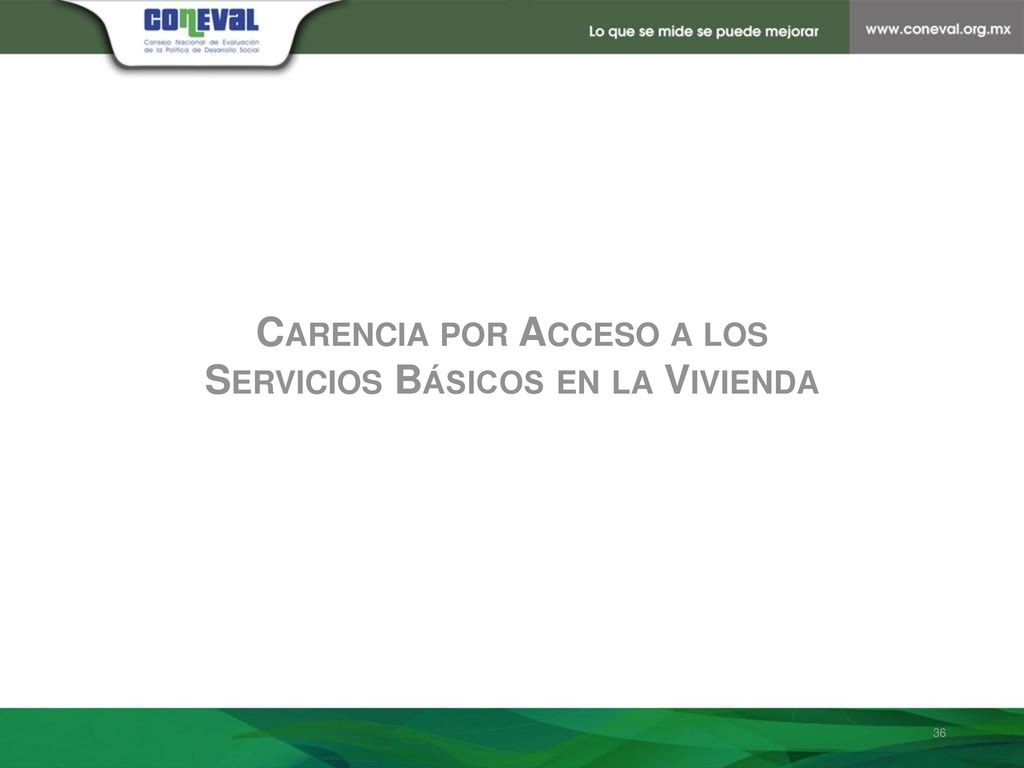 Carencia por Acceso a los Servicios Básicos en la Vivienda