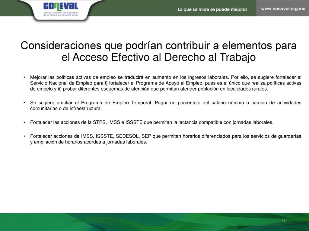 Consideraciones que podrían contribuir a elementos para el Acceso Efectivo al Derecho al Trabajo