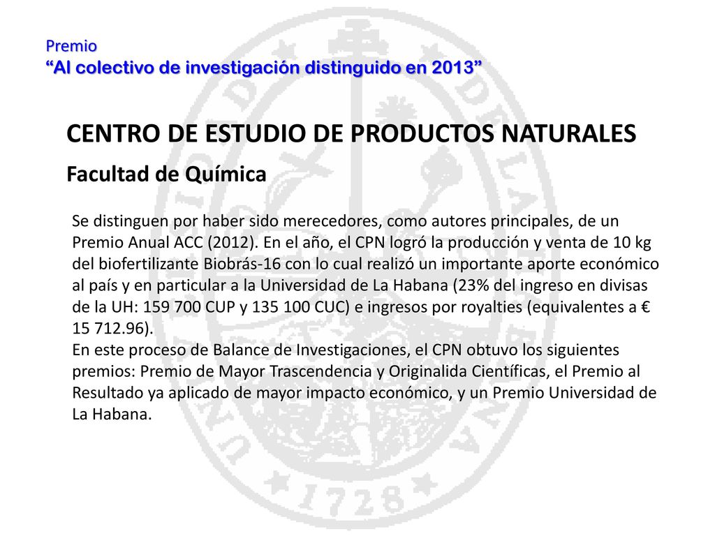 CENTRO DE ESTUDIO DE PRODUCTOS NATURALES