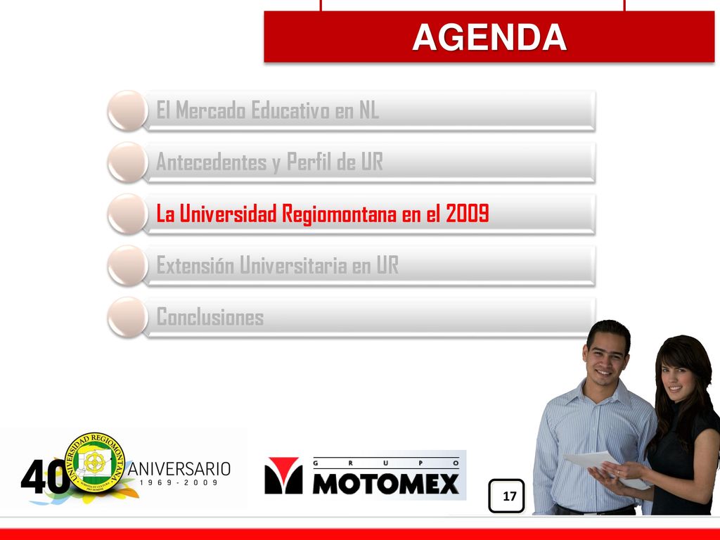 PERFIL UR Consejo de Directores con representación de ocho grupos regiomontanos. Mayor presencia externa.