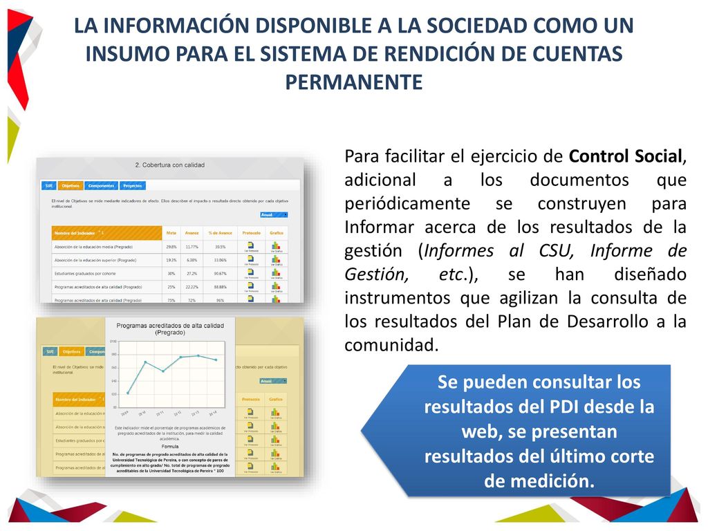 LA INFORMACIÓN DISPONIBLE A LA SOCIEDAD COMO UN INSUMO PARA EL SISTEMA DE RENDICIÓN DE CUENTAS PERMANENTE