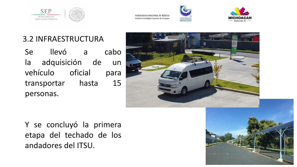 Y se concluyó la primera etapa del techado de los andadores del ITSU.