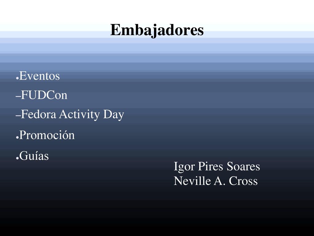 Embajadores Eventos FUDCon Fedora Activity Day Promoción Guías