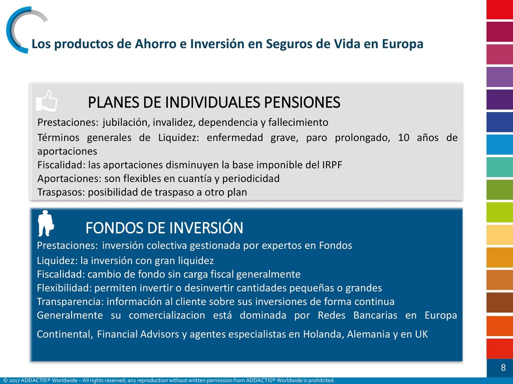 Los productos de Ahorro e Inversión en Seguros de Vida en Europa