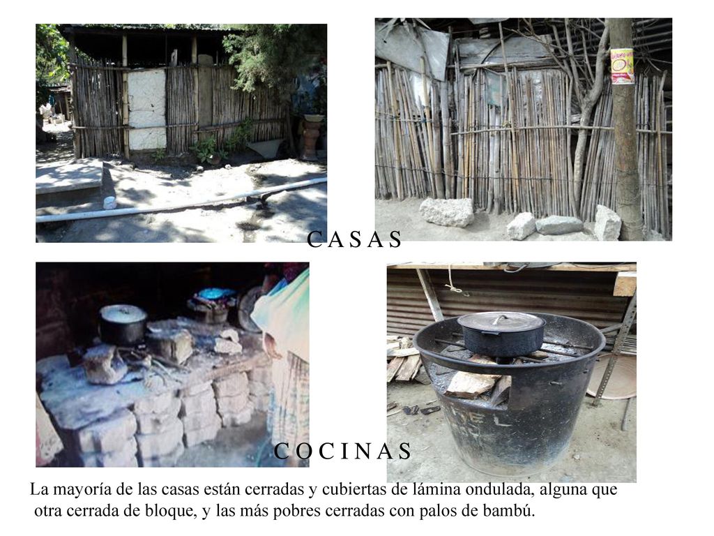 C A S A S C O C I N A S. La mayoría de las casas están cerradas y cubiertas de lámina ondulada, alguna que.