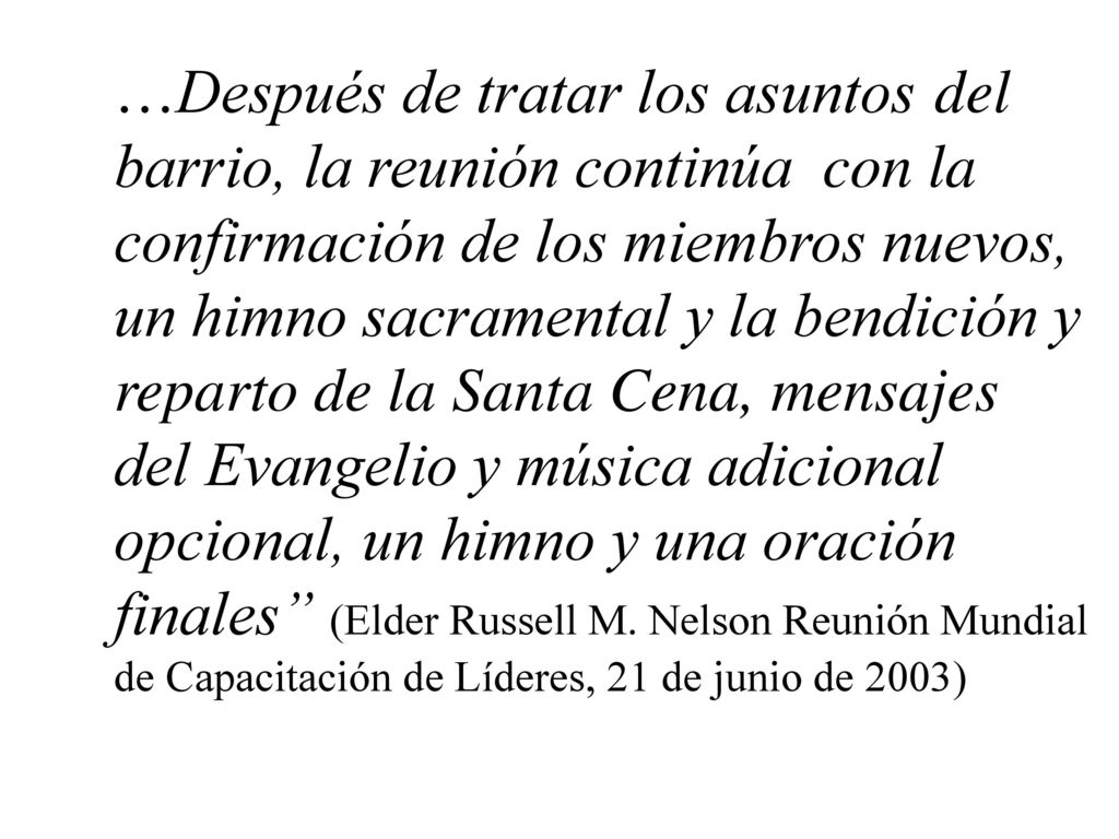 …Después de tratar los asuntos. del barrio, la reunión continúa