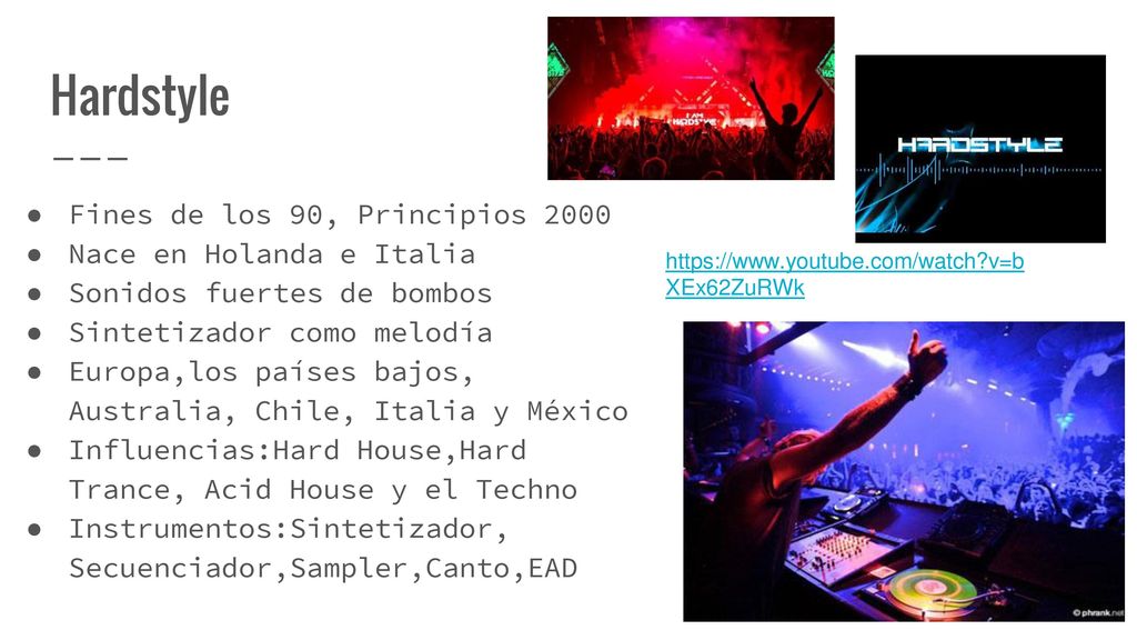 Hardstyle Fines de los 90, Principios 2000 Nace en Holanda e Italia