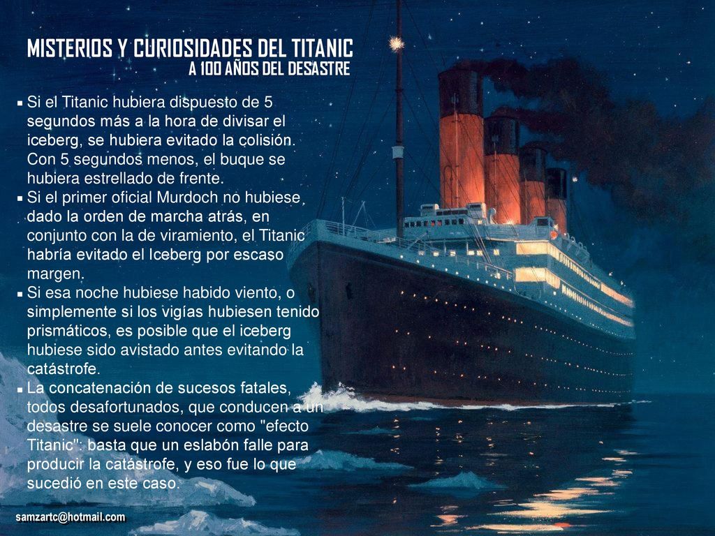 MISTERIOS Y CURIOSIDADES DEL TITANIC A 100 AÑOS DEL DESASTRE