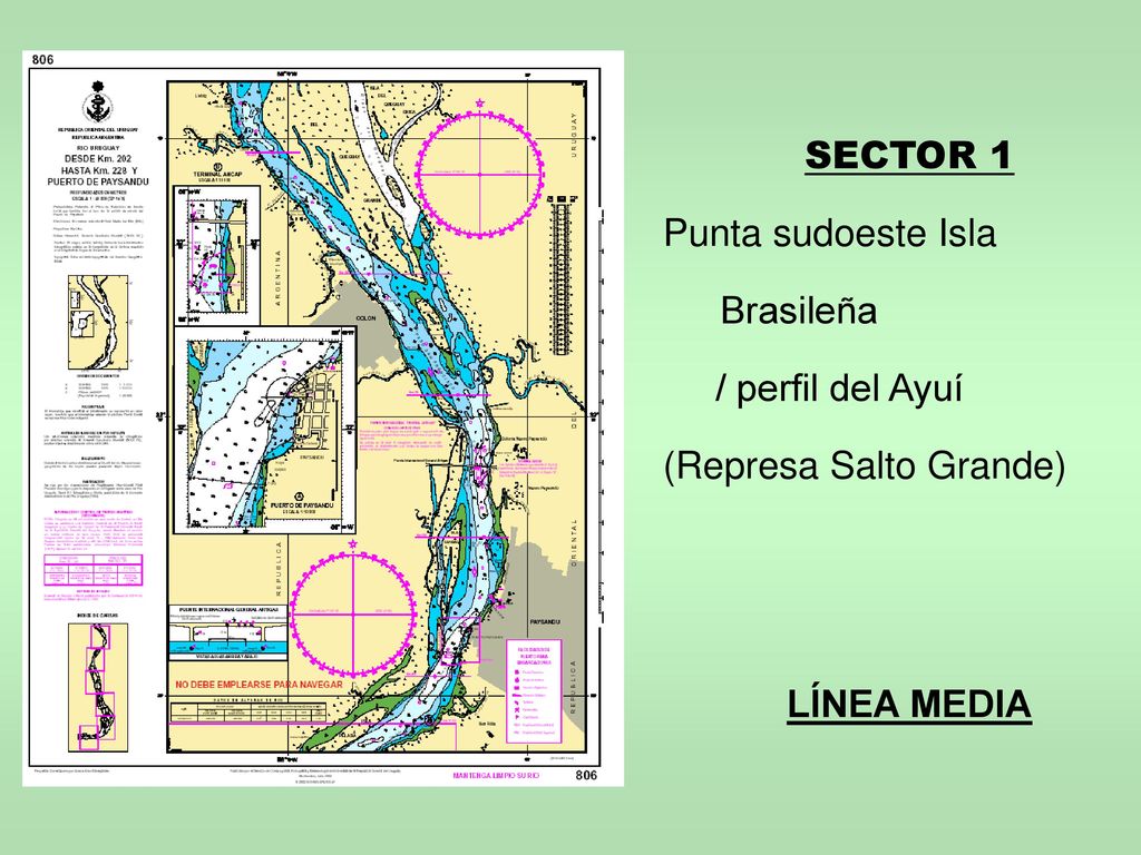SECTOR 1 Punta sudoeste Isla Brasileña / perfil del Ayuí (Represa Salto Grande) LÍNEA MEDIA