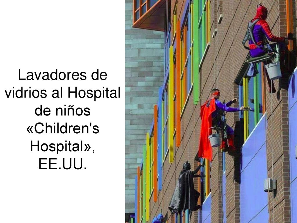 Lavadores de vidrios al Hospital de niños «Children s Hospital», EE.UU.