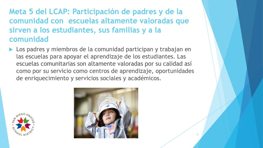 Meta 5 del LCAP: Participación de padres y de la comunidad con