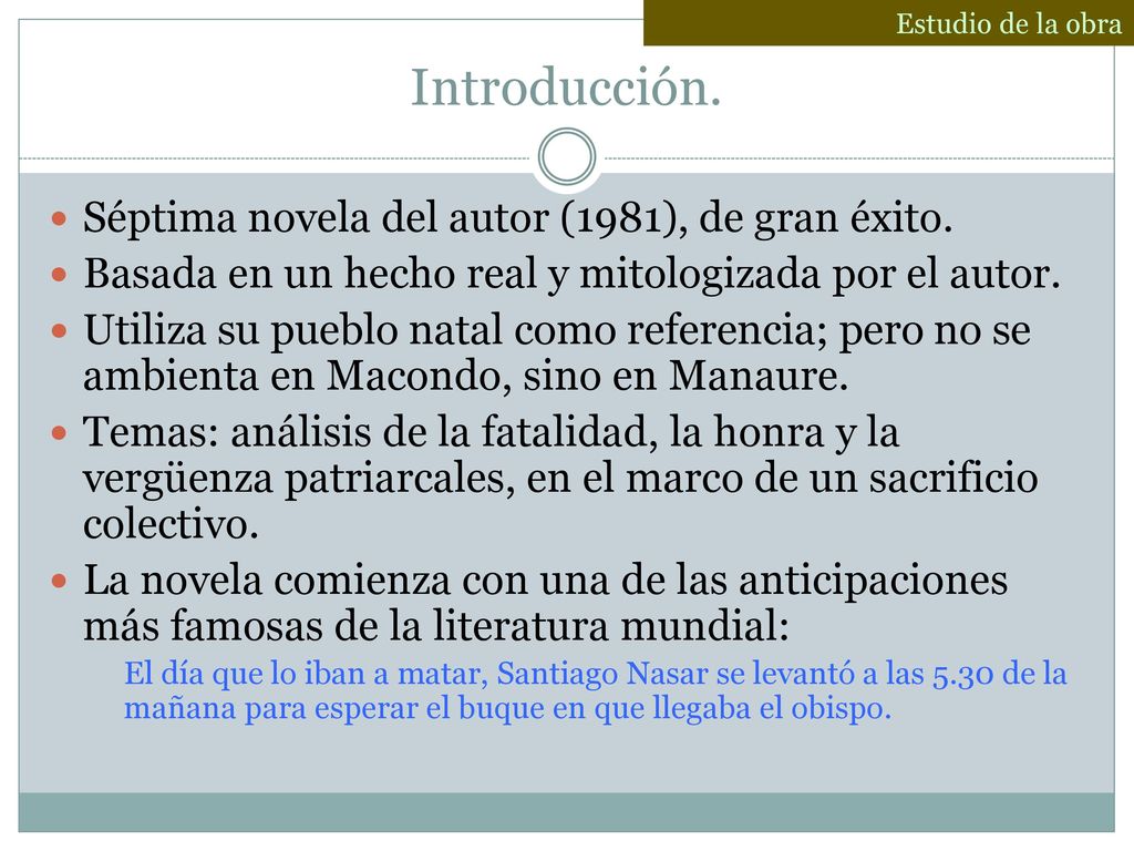 Introducción. Séptima novela del autor (1981), de gran éxito.