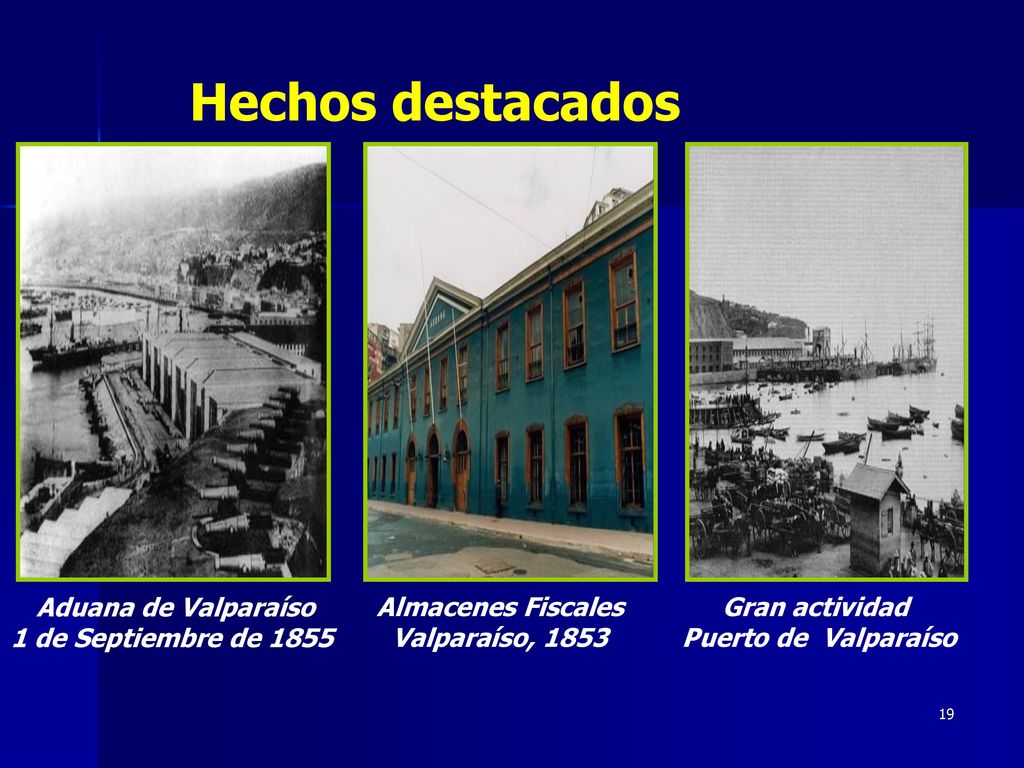 Hechos destacados Aduana de Valparaíso 1 de Septiembre de 1855
