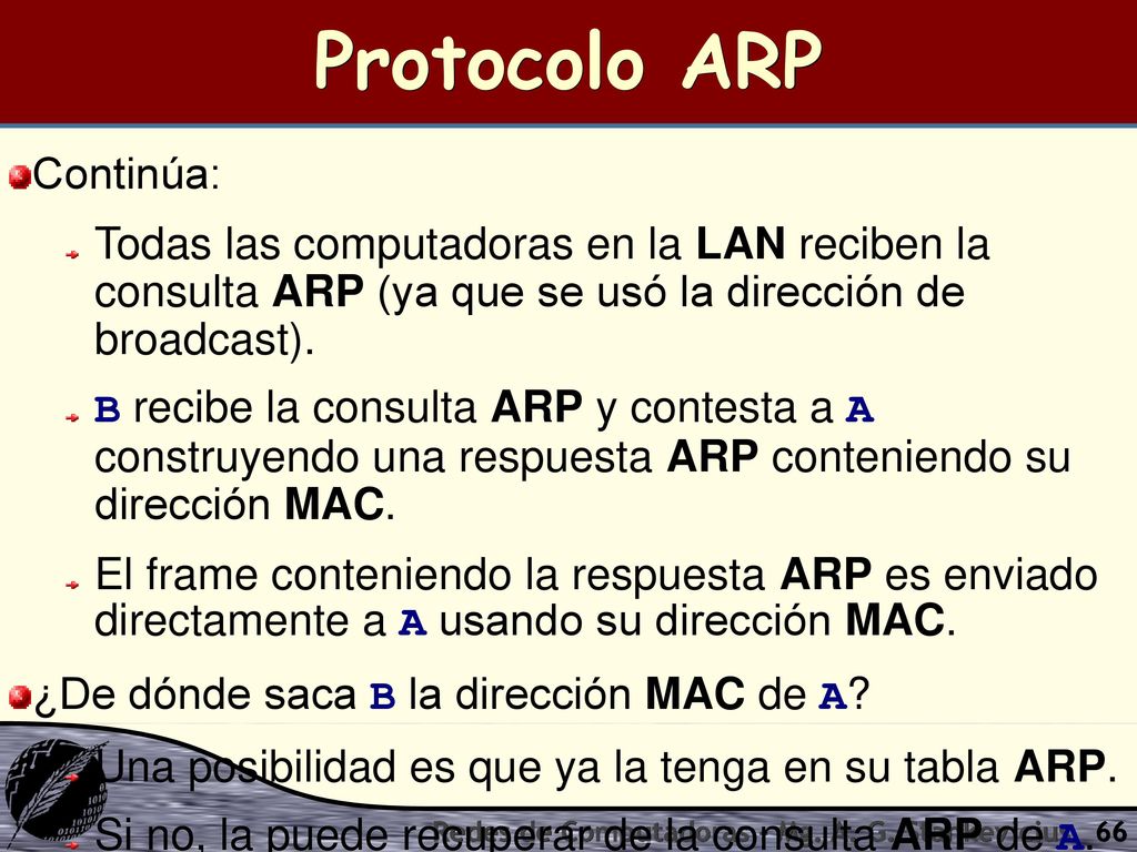 Protocolo ARP Continúa: