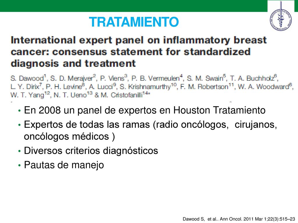 TRATAMIENTO En 2008 un panel de expertos en Houston Tratamiento