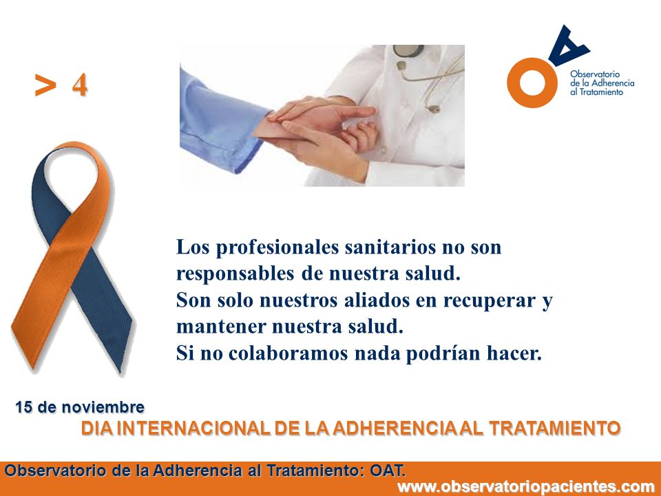 4 Los profesionales sanitarios no son responsables de nuestra salud.