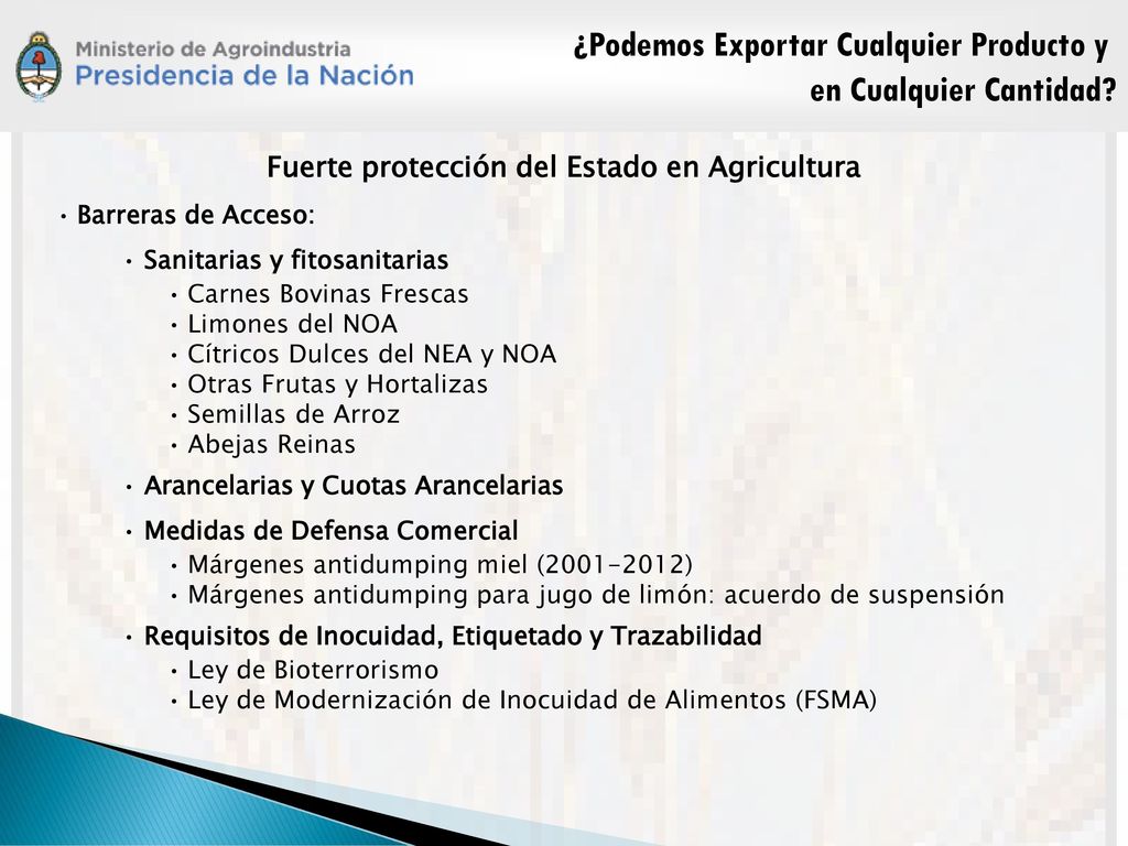 Exportaciones de Productos Agroalimentarios