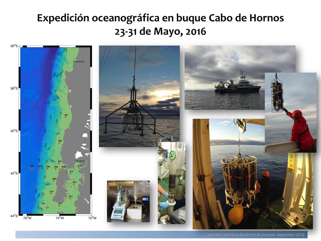 Expedición oceanográfica en buque Cabo de Hornos de Mayo, 2016