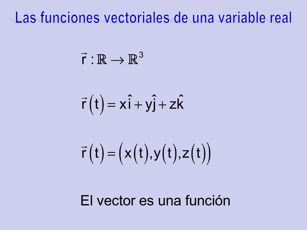 Las funciones vectoriales