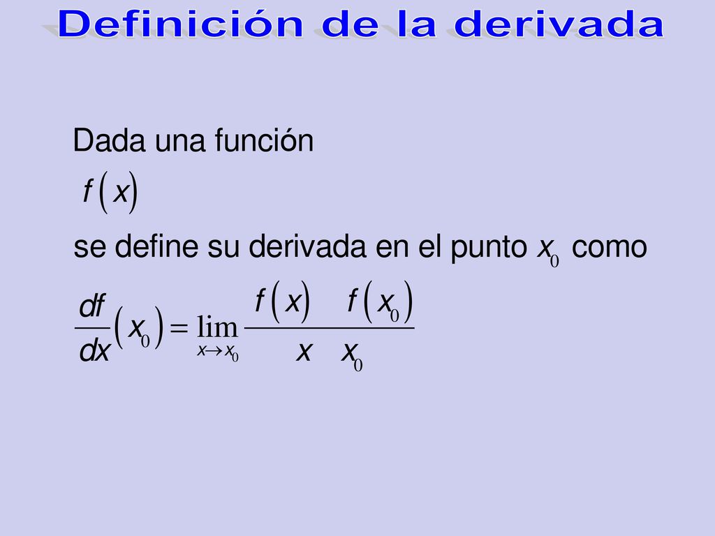 Definición de la derivada
