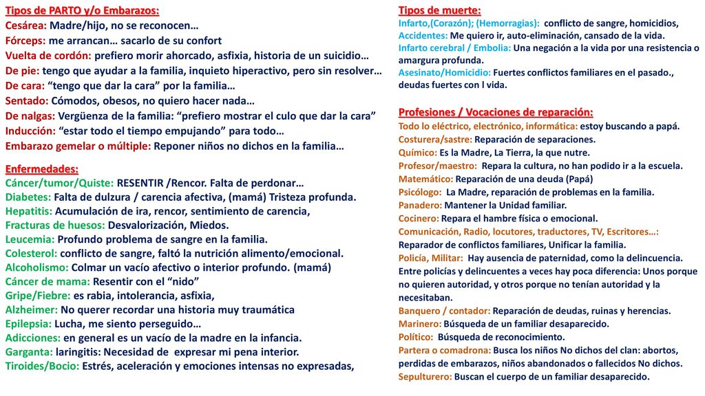 Tipos de PARTO y/o Embarazos: Cesárea: Madre/hijo, no se reconocen…