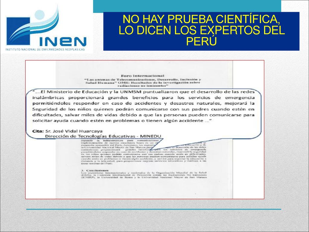 No hay prueba científica, lo dicen los expertos del Perú
