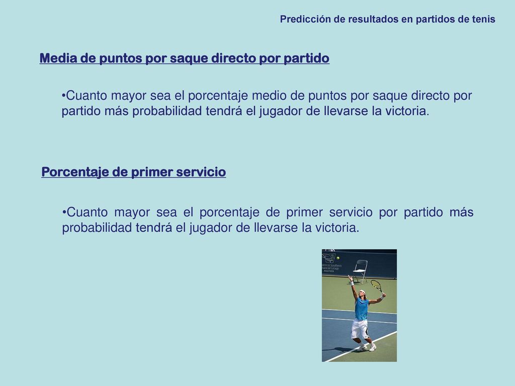 Media de puntos por saque directo por partido