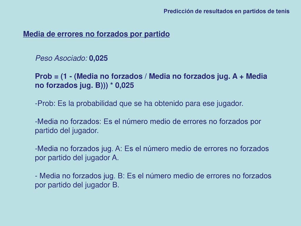 Media de errores no forzados por partido