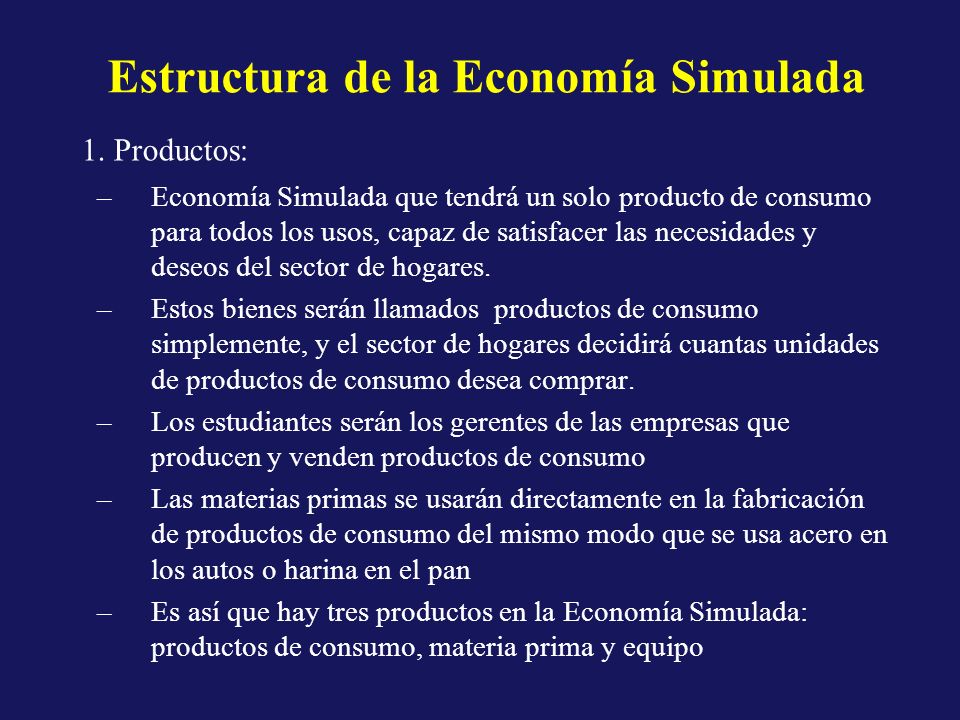 Estructura de la Economía Simulada