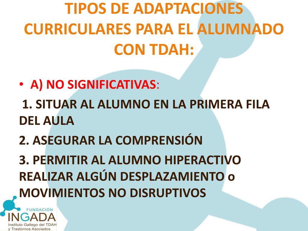 TIPOS DE ADAPTACIONES CURRICULARES PARA EL ALUMNADO CON TDAH: