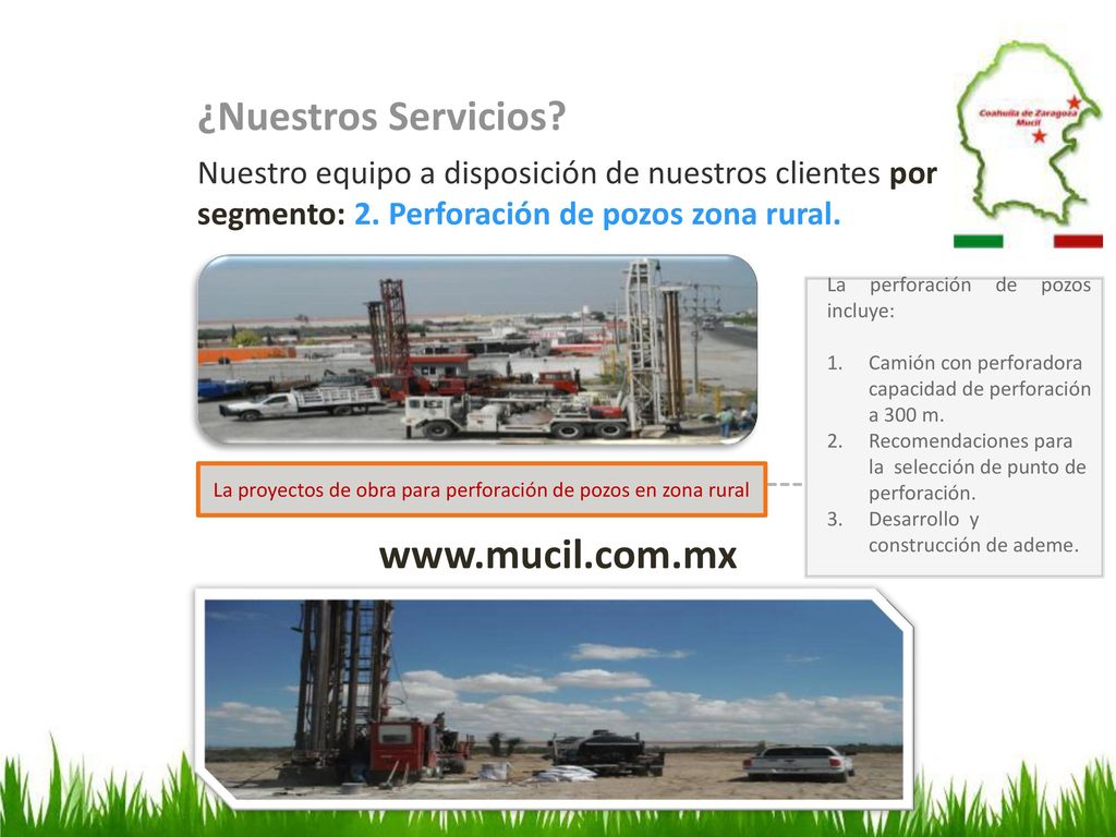 La proyectos de obra para perforación de pozos en zona rural