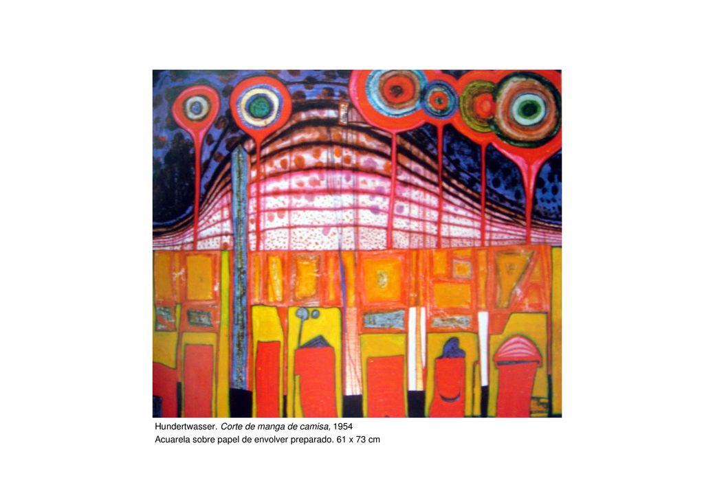 Hundertwasser. Corte de manga de camisa, 1954