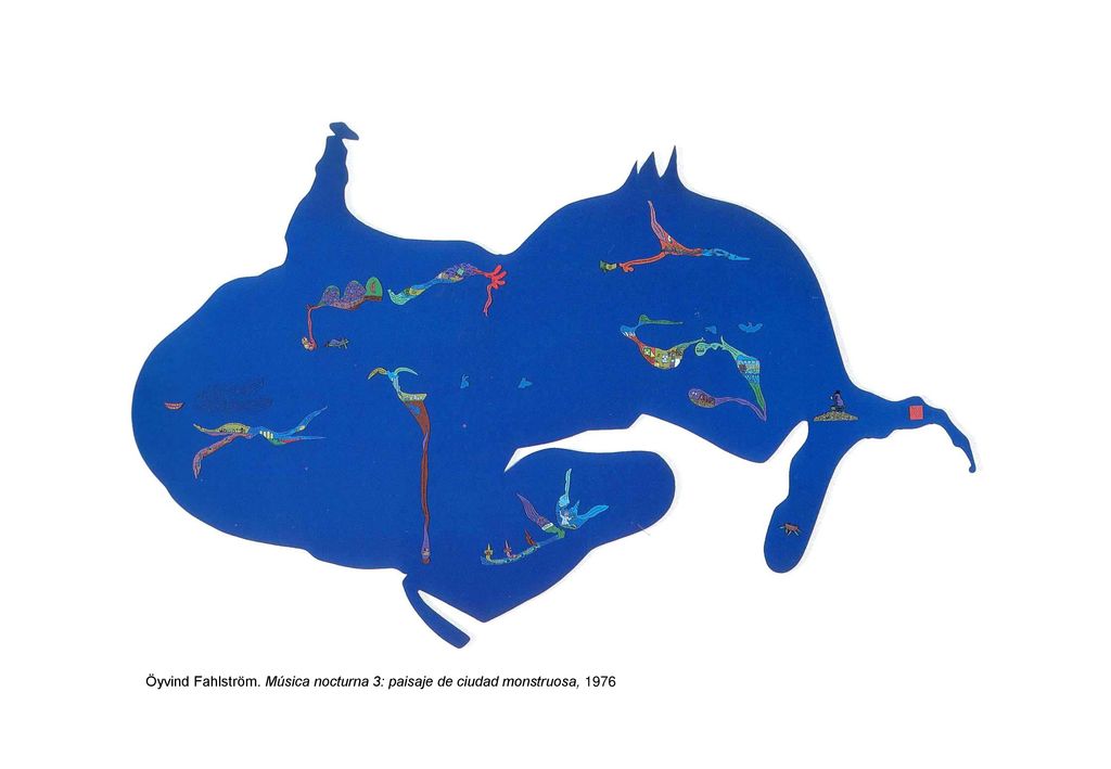Öyvind Fahlström. Música nocturna 3: paisaje de ciudad monstruosa, 1976
