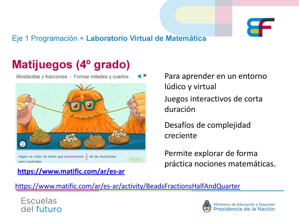 Matijuegos (4º grado) Para aprender en un entorno lúdico y virtual