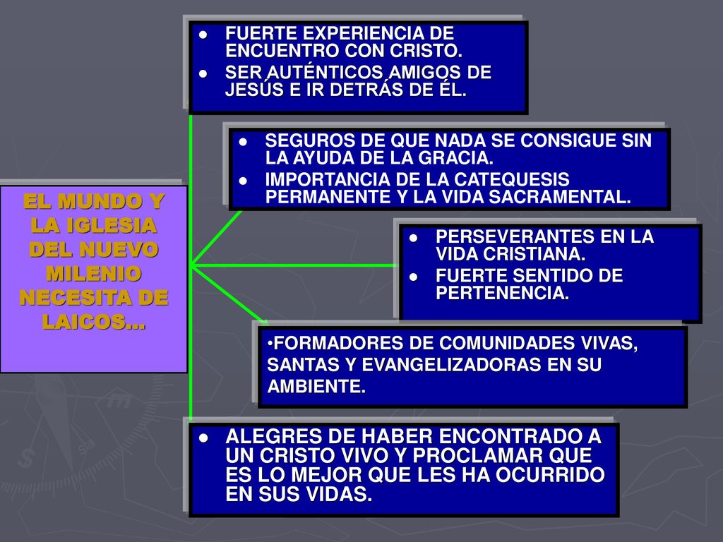 EL MUNDO Y LA IGLESIA DEL NUEVO MILENIO NECESITA DE LAICOS…