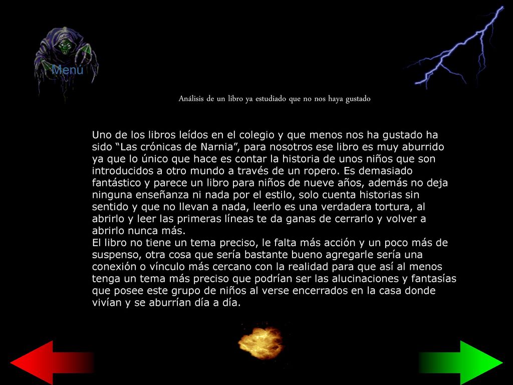 Análisis de un libro ya estudiado que no nos haya gustado