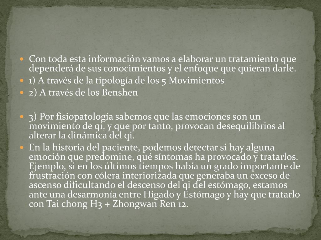 Con toda esta información vamos a elaborar un tratamiento que dependerá de sus conocimientos y el enfoque que quieran darle.