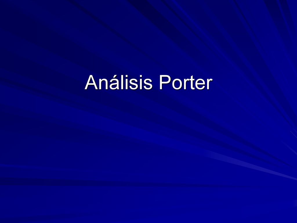 Análisis Porter