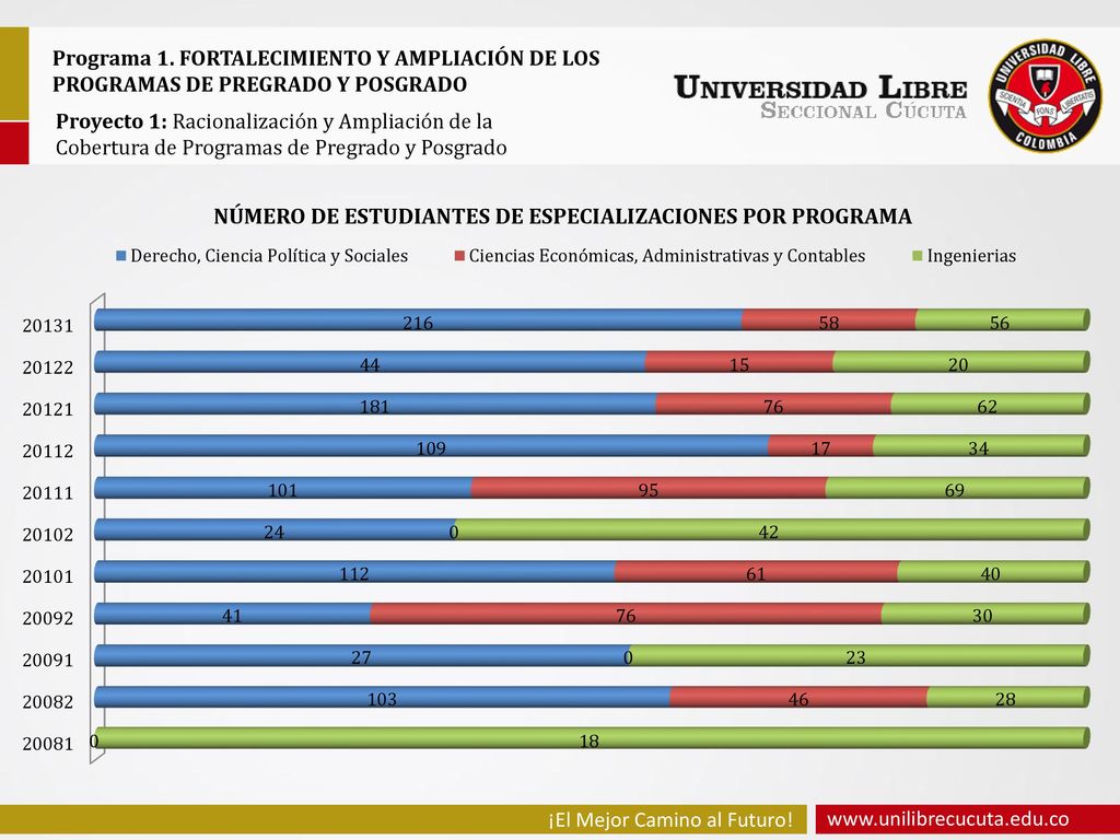 Programa 1. FORTALECIMIENTO Y AMPLIACIÓN DE LOS PROGRAMAS DE PREGRADO Y POSGRADO