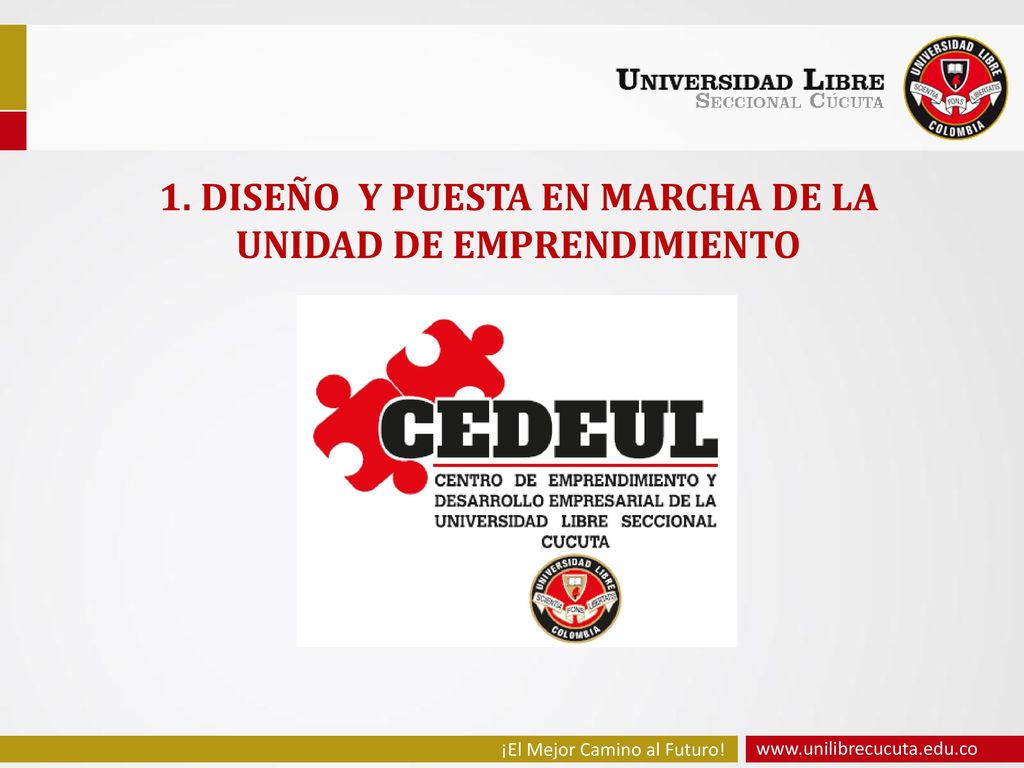 1. DISEÑO Y PUESTA EN MARCHA DE LA UNIDAD DE EMPRENDIMIENTO
