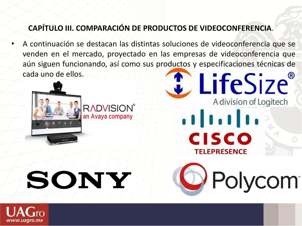 CAPÍTULO III. COMPARACIÓN DE PRODUCTOS DE VIDEOCONFERENCIA.