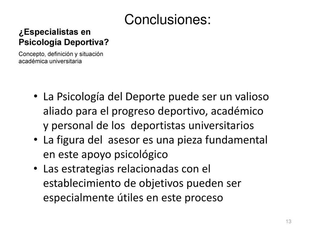 ¿Especialistas en Psicología Deportiva
