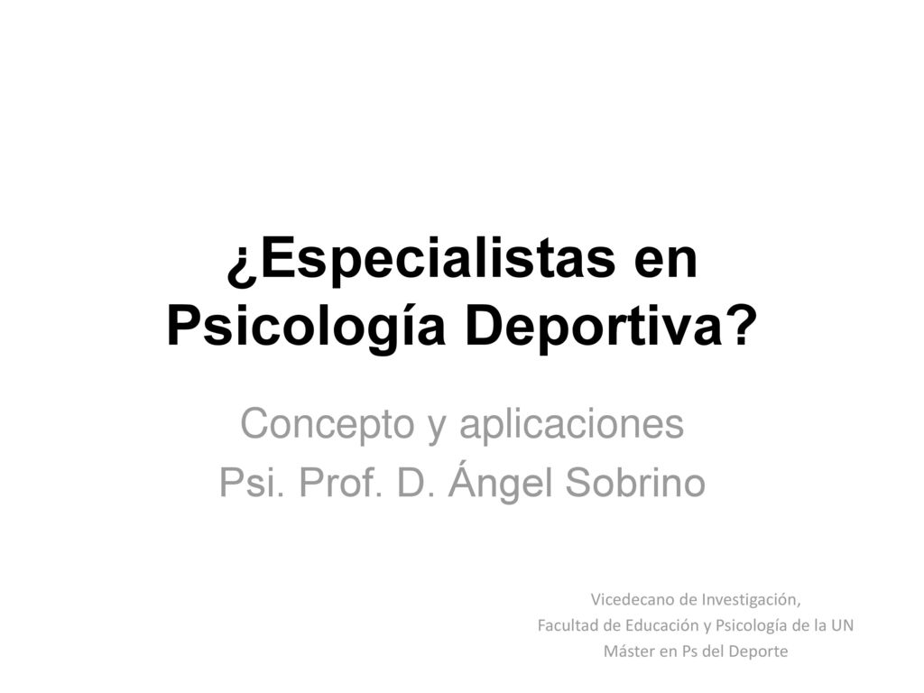 ¿Especialistas en Psicología Deportiva