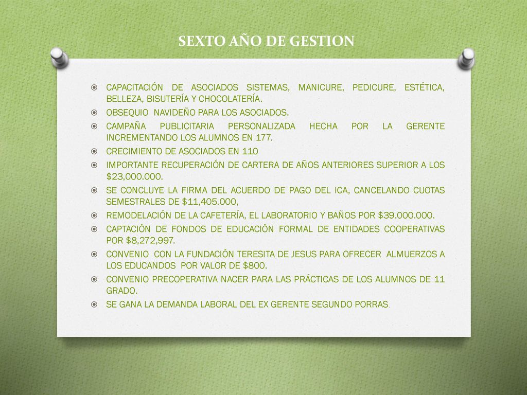SEXTO AÑO DE GESTION CAPACITACIÓN DE ASOCIADOS SISTEMAS, MANICURE, PEDICURE, ESTÉTICA, BELLEZA, BISUTERÍA Y CHOCOLATERÍA.