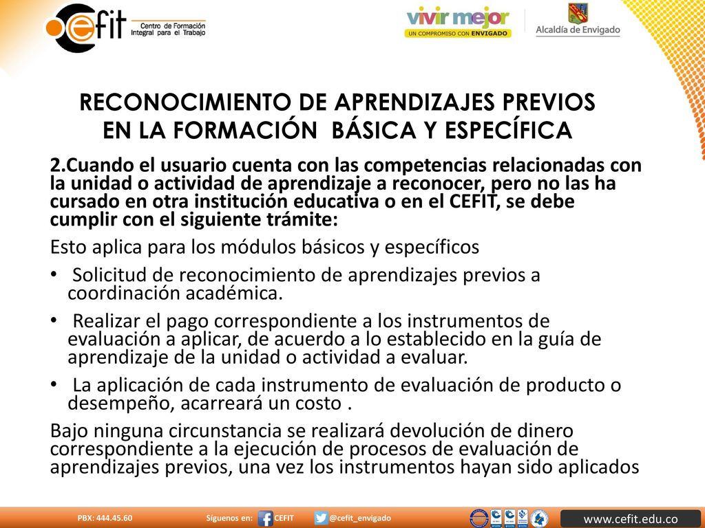 RECONOCIMIENTO DE APRENDIZAJES PREVIOS EN LA FORMACIÓN BÁSICA Y ESPECÍFICA