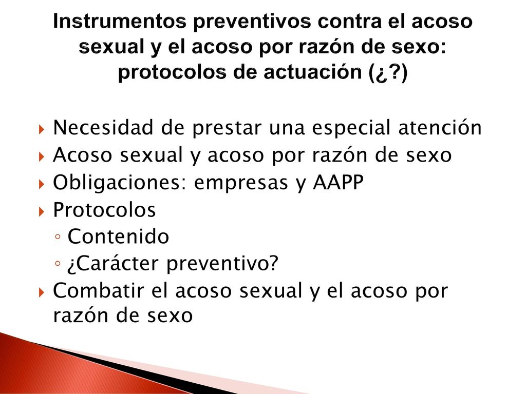 Instrumentos preventivos contra el acoso sexual y el acoso por razón de sexo: protocolos de actuación (¿ )