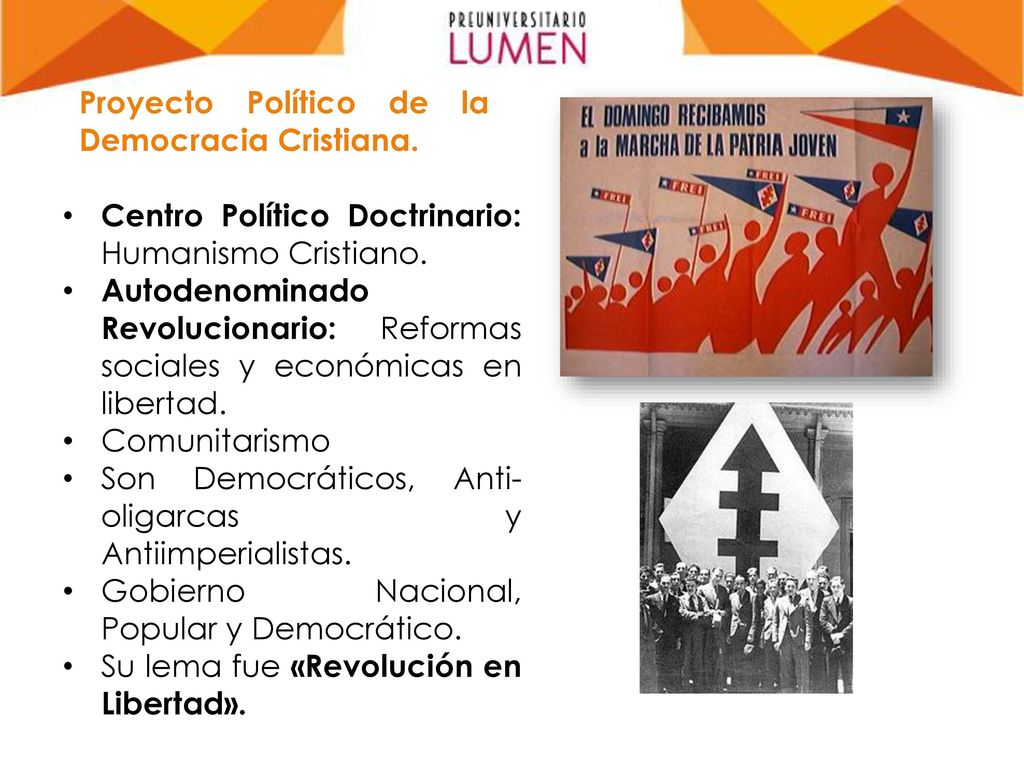 Proyecto Político de la Democracia Cristiana.