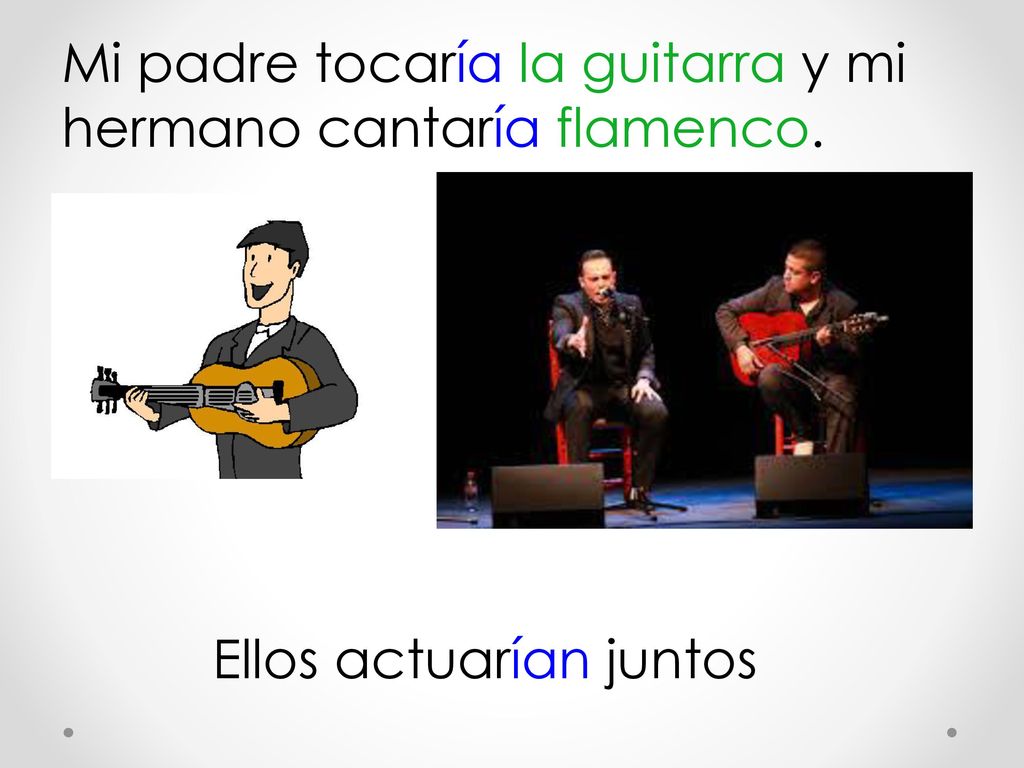 Mi padre tocaría la guitarra y mi hermano cantaría flamenco.